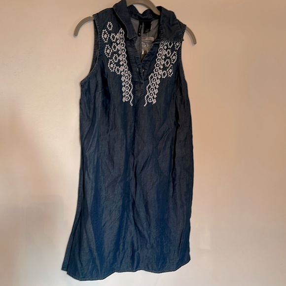 🎈3/$25🎈NWT New Directions Denim Americana Dress - Picture 1 of 4